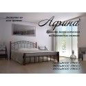 Металеве ліжко на дерев'яних ніжках Афіна