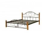Металлическая кровать на деревянных ножках Джоконда
